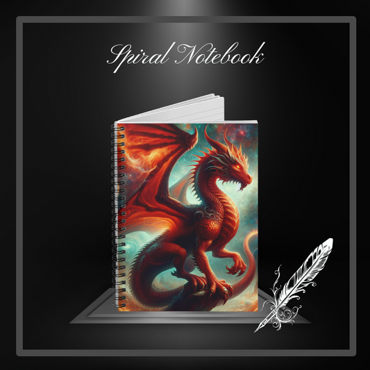 The Red Dragon Spiral Notebook - Ruled Line