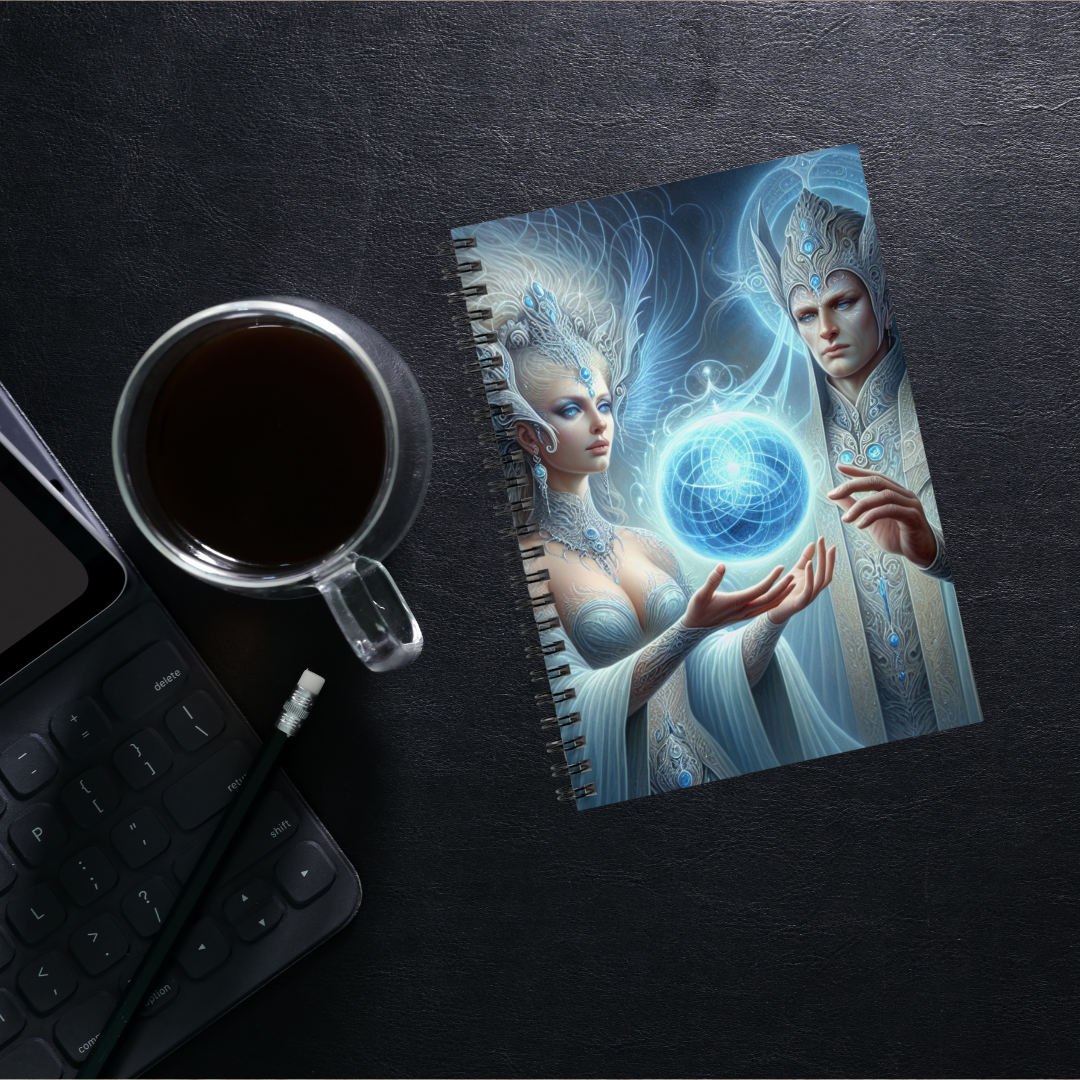 Lemurian God and Goddess Spiral Notebook - Ruled Line