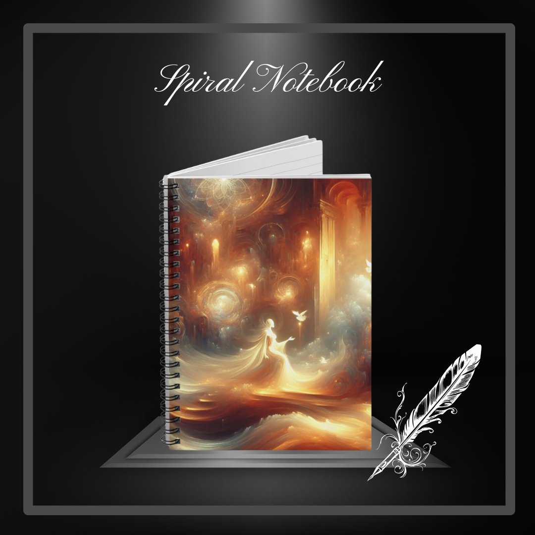 Ethereal Divine Feminine Spiral Notebook - Ruled Line