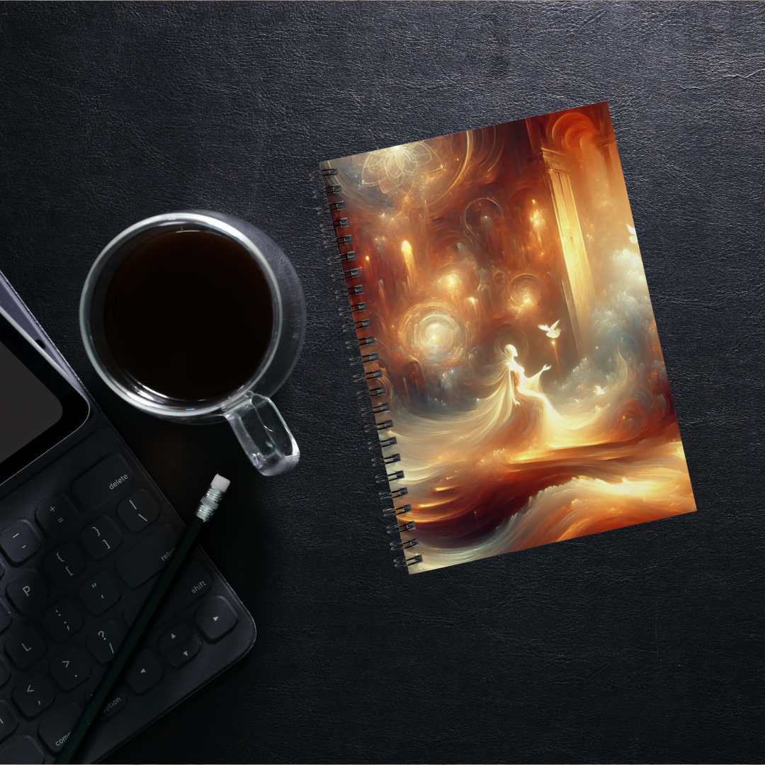 Ethereal Divine Feminine Spiral Notebook - Ruled Line