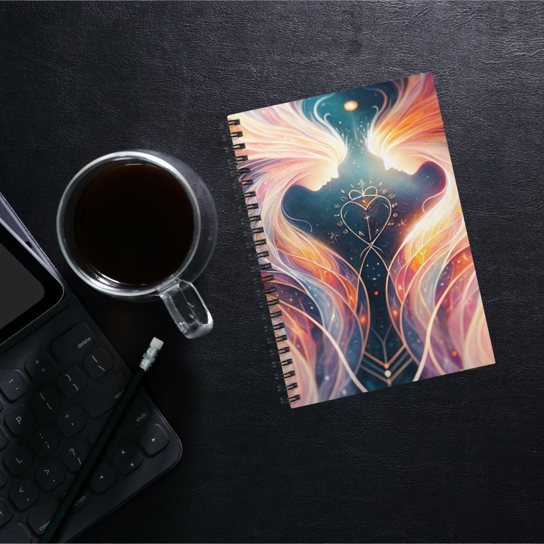 Twin Flames Spiral Notebook - Ruled Line