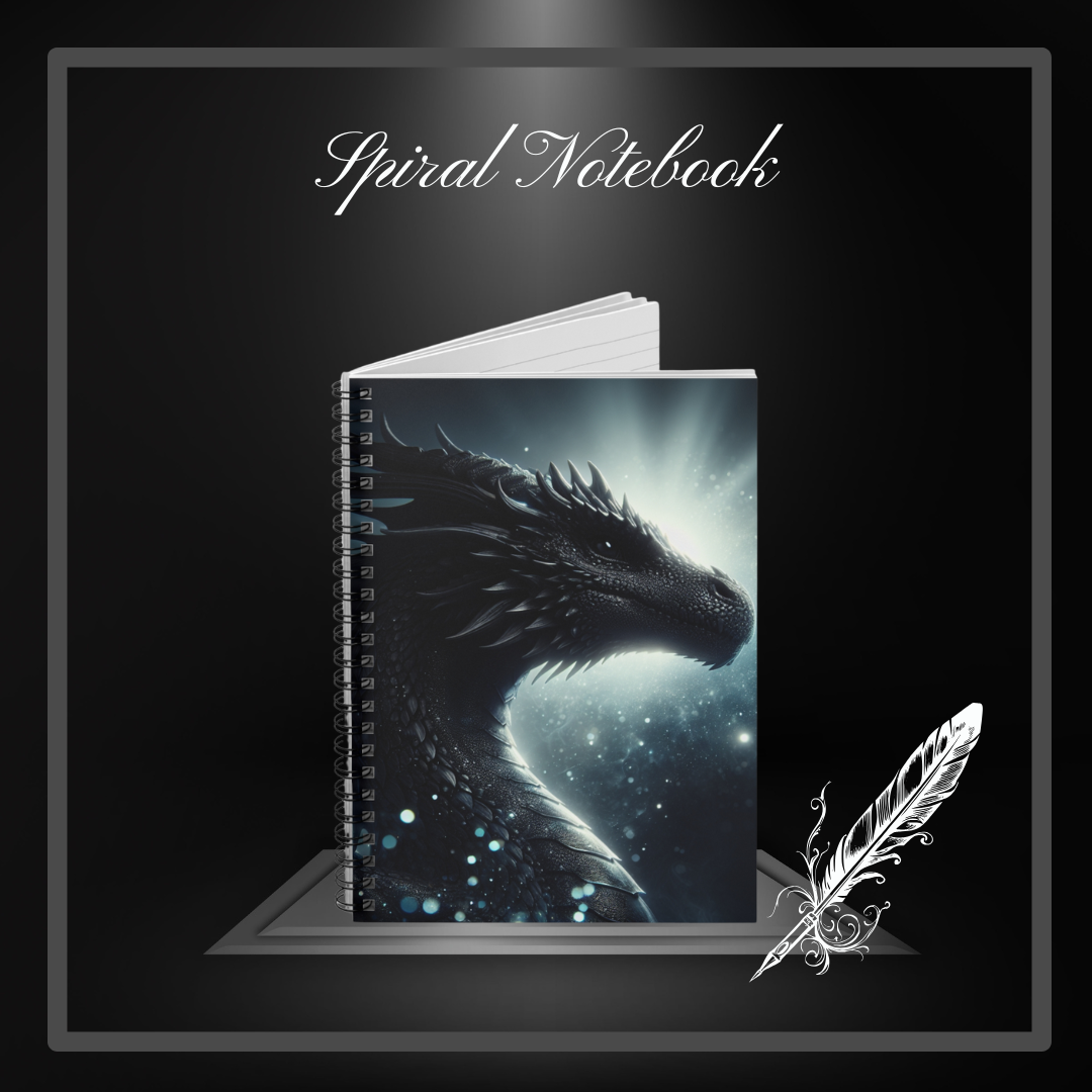 The Black Dragon Spiral Notebook - Ruled Line