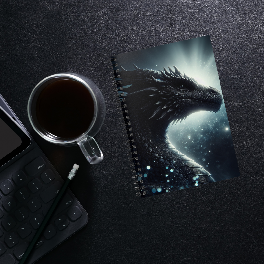 The Black Dragon Spiral Notebook - Ruled Line